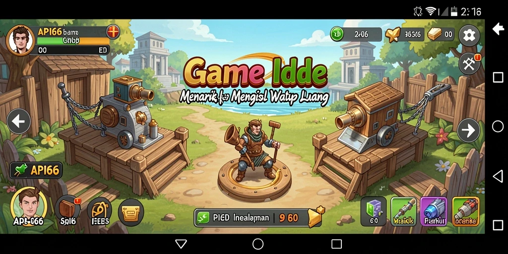 Tangkapan layar gameplay API66 menunjukkan aksi karakter dalam mode Idle.