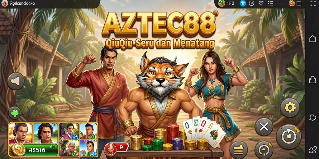 Tampilan gameplay yang menegangkan di AZTEC88.