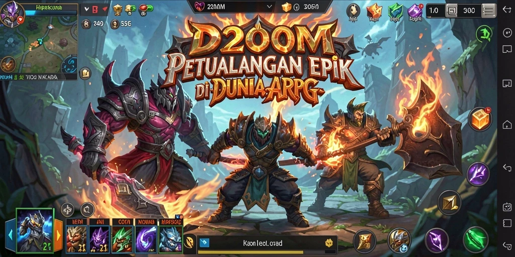 Tangkapan layar yang menampilkan aksi seru gameplay D200M.