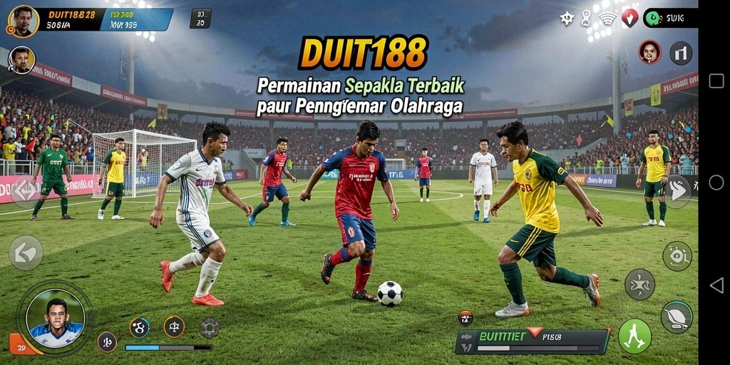 Screenshot utama gameplay <strong>DUIT188</strong> yang menampilkan aksi seru di lapangan.
