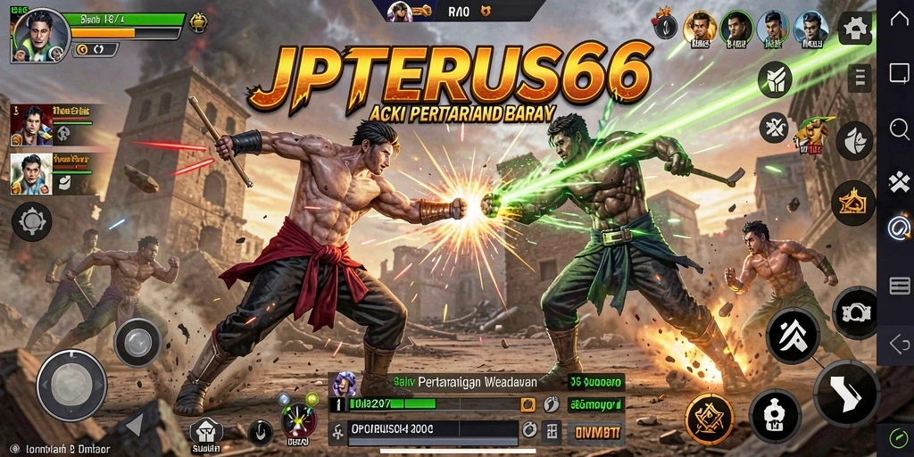 Screenshot gameplay JPTERUS66 yang mendebarkan dan penuh aksi.