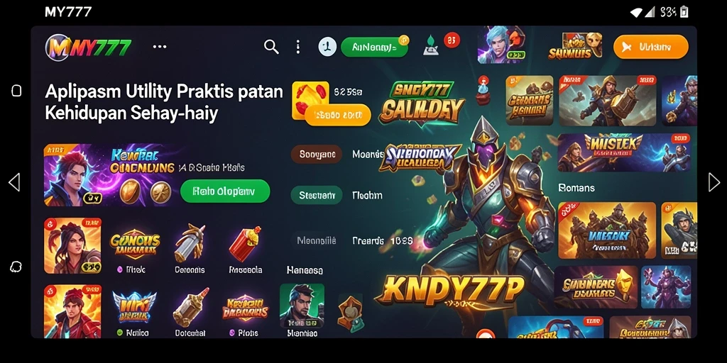 Tampilan aplikasi MY777 dengan fitur Utility yang menarik.