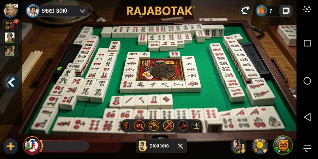 Tampilan gameplay Mahjong yang seru dan menantang di RAJABOTAK.