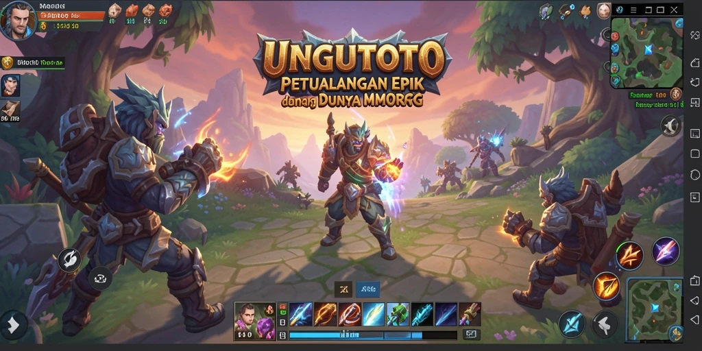 Screenshot menarik dari gameplay UNGUTOTO dalam dunia MMORPG.
