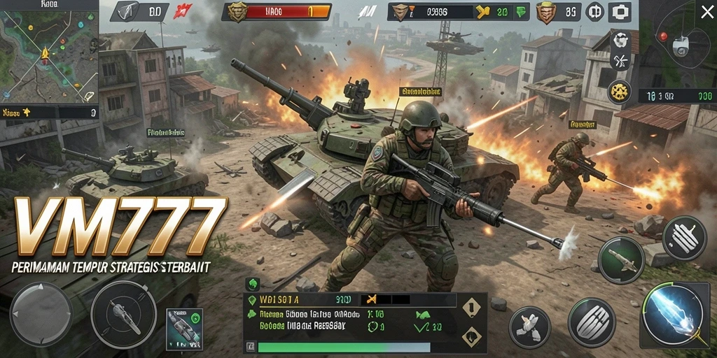 Tampilan gameplay VM777 dengan aksi tempur yang mendebarkan